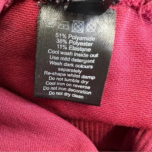 Alphalete Amplify High-Impact Padded Sports Bra - Bordeaux, Size Small - Picture 7 of 9